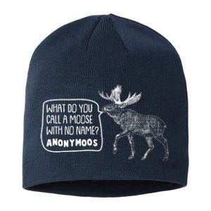 Funny Anonumoos Moose Joke Dad Joke Sustainable Beanie