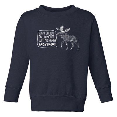 Funny Anonumoos Moose Joke Dad Joke Toddler Sweatshirt