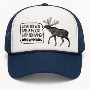 Funny Anonumoos Moose Joke Dad Joke Trucker Hat