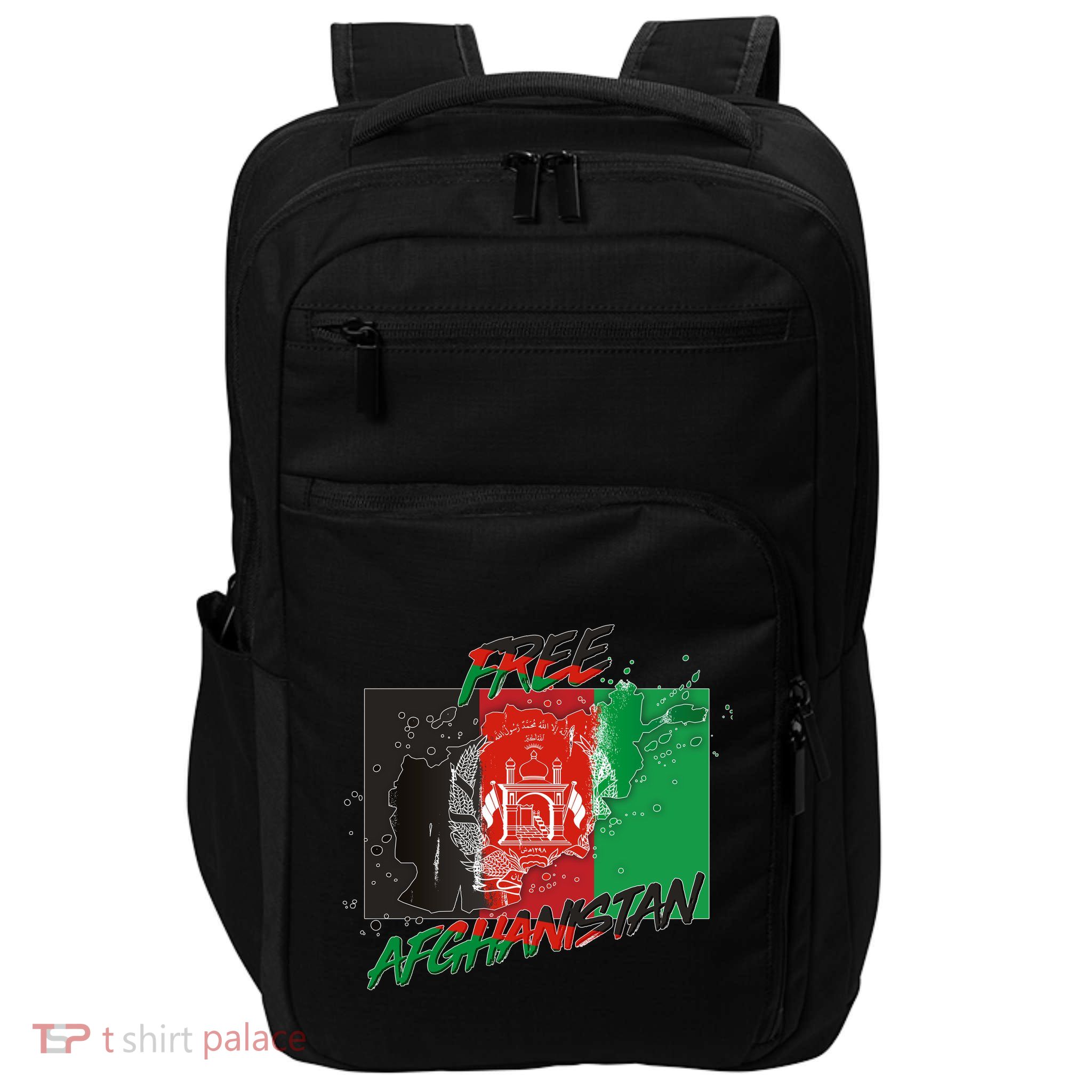 Free Afghanistan Map Distressed Flag Impact Tech Backpack