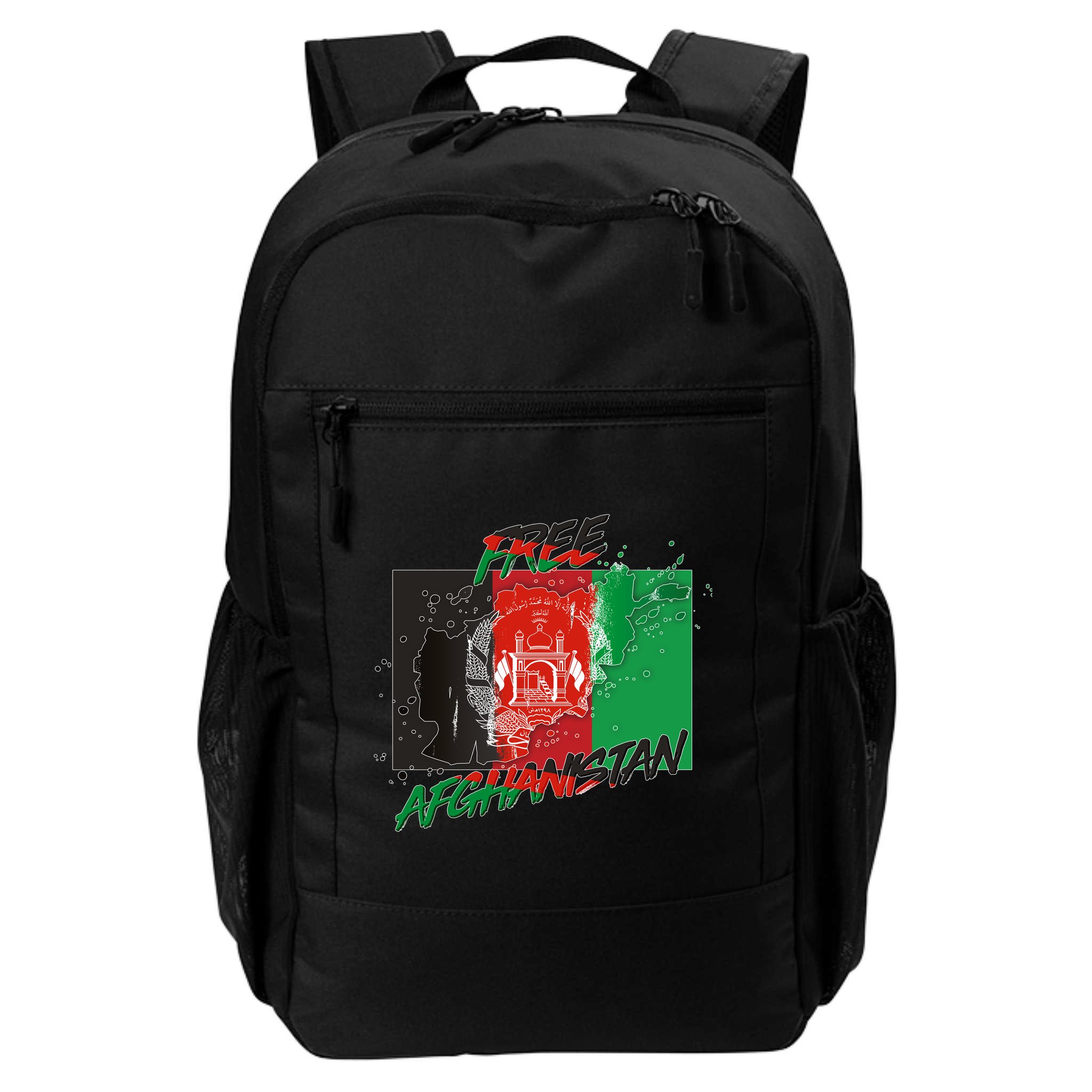 Free Afghanistan Map Distressed Flag Backpack