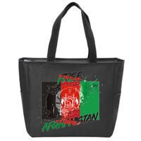 Free Afghanistan Map Distressed Flag Zip Tote Bag