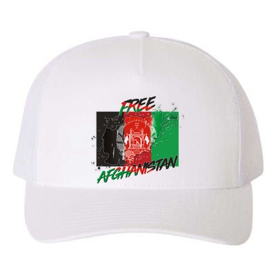 Free Afghanistan Map Distressed Flag Yupoong Adult 5-Panel Trucker Hat