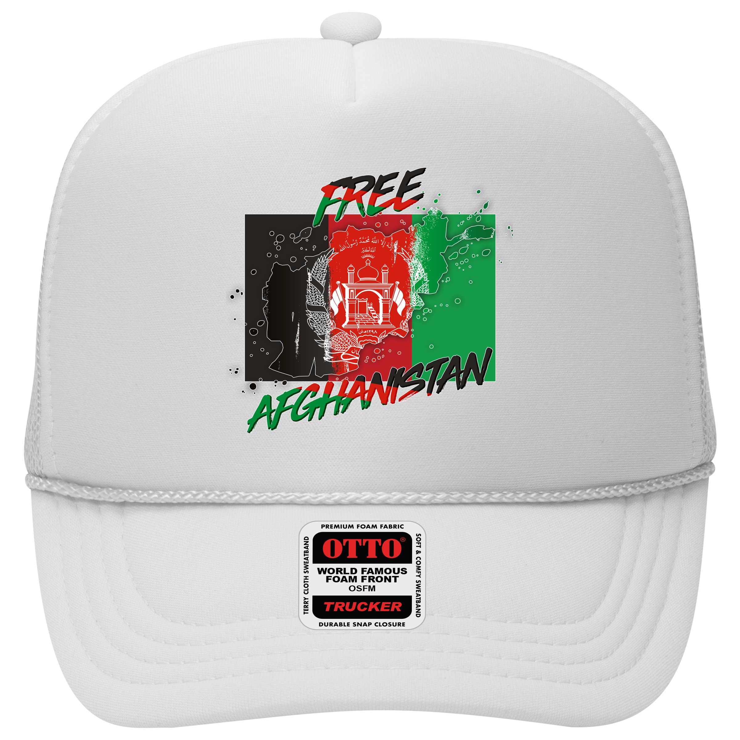 Free Afghanistan Map Distressed Flag Hat