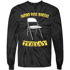 Funny Alabama Meme Video Viral Boat Brawl Folding Chair Tie-Dye Long Sleeve Shirt