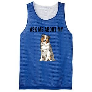 Funny Ask Me About My Australian Shepherd Dog Lover Gift Mesh Reversible Basketball Jersey Tank