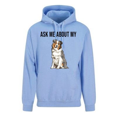 Funny Ask Me About My Australian Shepherd Dog Lover Gift Unisex Surf Hoodie