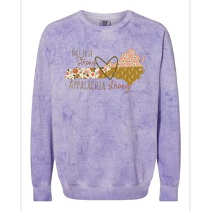 Floral Appalachian Map Not Just Strong Appalachian Pride Colorblast Crewneck Sweatshirt