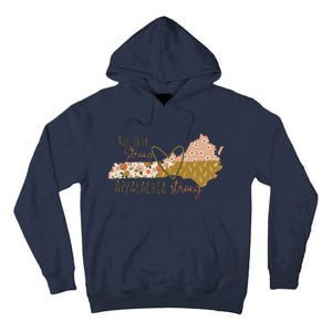 Floral Appalachian Map Not Just Strong Appalachian Pride Tall Hoodie