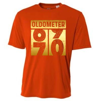 Funny Auto Mechanic Birthday 70th Turning 70 Golden Odometer Great Gift Cooling Performance Crew T-Shirt