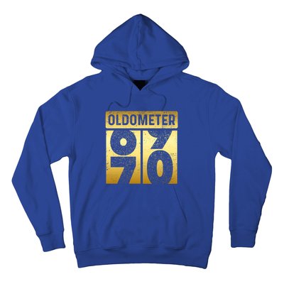 Funny Auto Mechanic Birthday 70th Turning 70 Golden Odometer Great Gift Hoodie