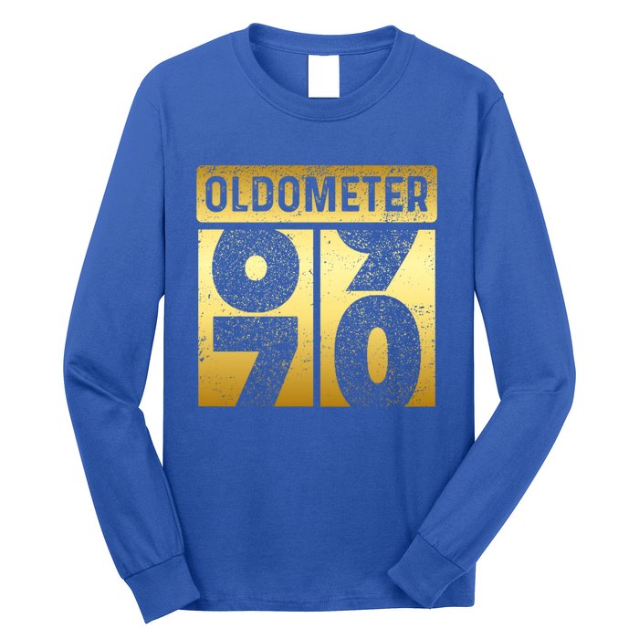 Funny Auto Mechanic Birthday 70th Turning 70 Golden Odometer Great Gift Long Sleeve Shirt