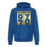 Funny Auto Mechanic Birthday 70th Turning 70 Golden Odometer Great Gift Premium Hoodie