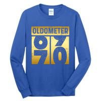 Funny Auto Mechanic Birthday 70th Turning 70 Golden Odometer Great Gift Tall Long Sleeve T-Shirt