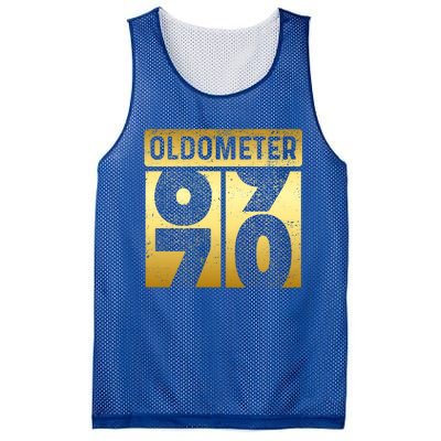 Funny Auto Mechanic Birthday 70th Turning 70 Golden Odometer Great Gift Mesh Reversible Basketball Jersey Tank