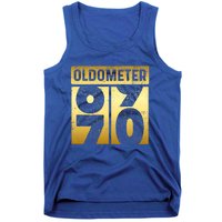 Funny Auto Mechanic Birthday 70th Turning 70 Golden Odometer Great Gift Tank Top