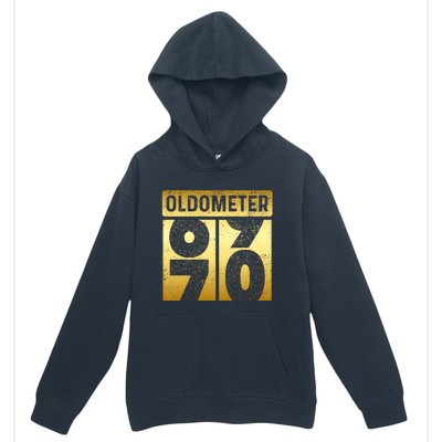 Funny Auto Mechanic Birthday 70th Turning 70 Golden Odometer Great Gift Urban Pullover Hoodie