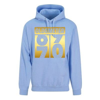 Funny Auto Mechanic Birthday 70th Turning 70 Golden Odometer Great Gift Unisex Surf Hoodie