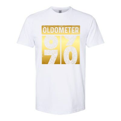 Funny Auto Mechanic Birthday 70th Turning 70 Golden Odometer Great Gift Softstyle CVC T-Shirt