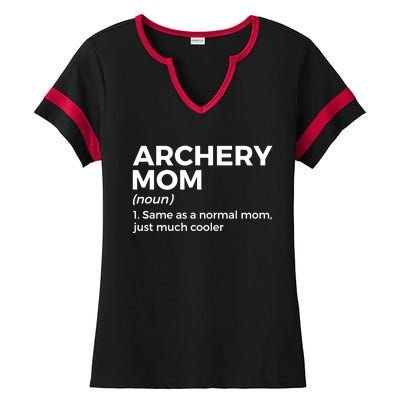 Funny Archery Mom Definition Gift Ladies Halftime Notch Neck Tee