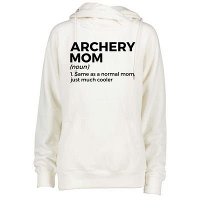 Funny Archery Mom Definition Gift Womens Funnel Neck Pullover Hood