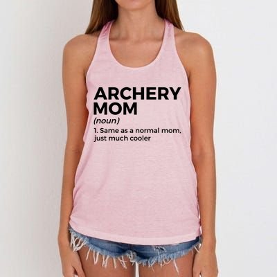 Funny Archery Mom Definition Gift Women's Knotted Racerback Tank