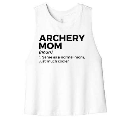 Funny Archery Mom Definition Gift Women's Racerback Cropped Tank