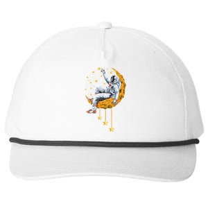 Funny Astronaut Moon Planets Colorful Space Graphic Snapback Five-Panel Rope Hat