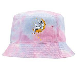 Funny Astronaut Moon Planets Colorful Space Graphic Tie-Dyed Bucket Hat