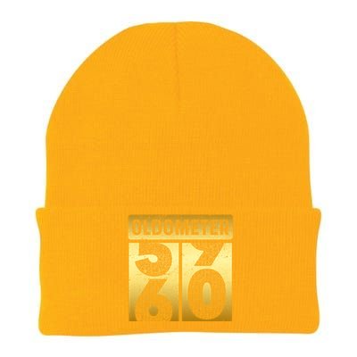 Funny Auto Mechanic Birthday 60th Turning 60 Golden Odometer Gift Knit Cap Winter Beanie