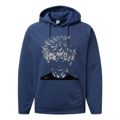 Funny Anime Meme Nah ID Win Reference Gojo Performance Fleece Hoodie