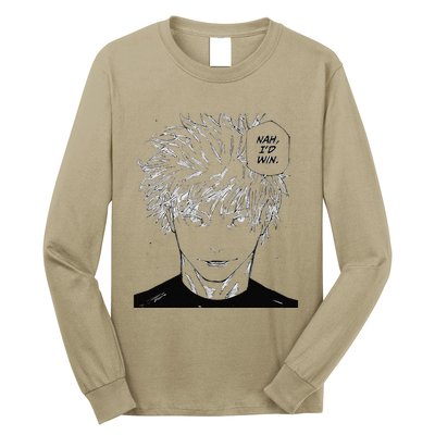 Funny Anime Meme Nah ID Win Reference Gojo Long Sleeve Shirt