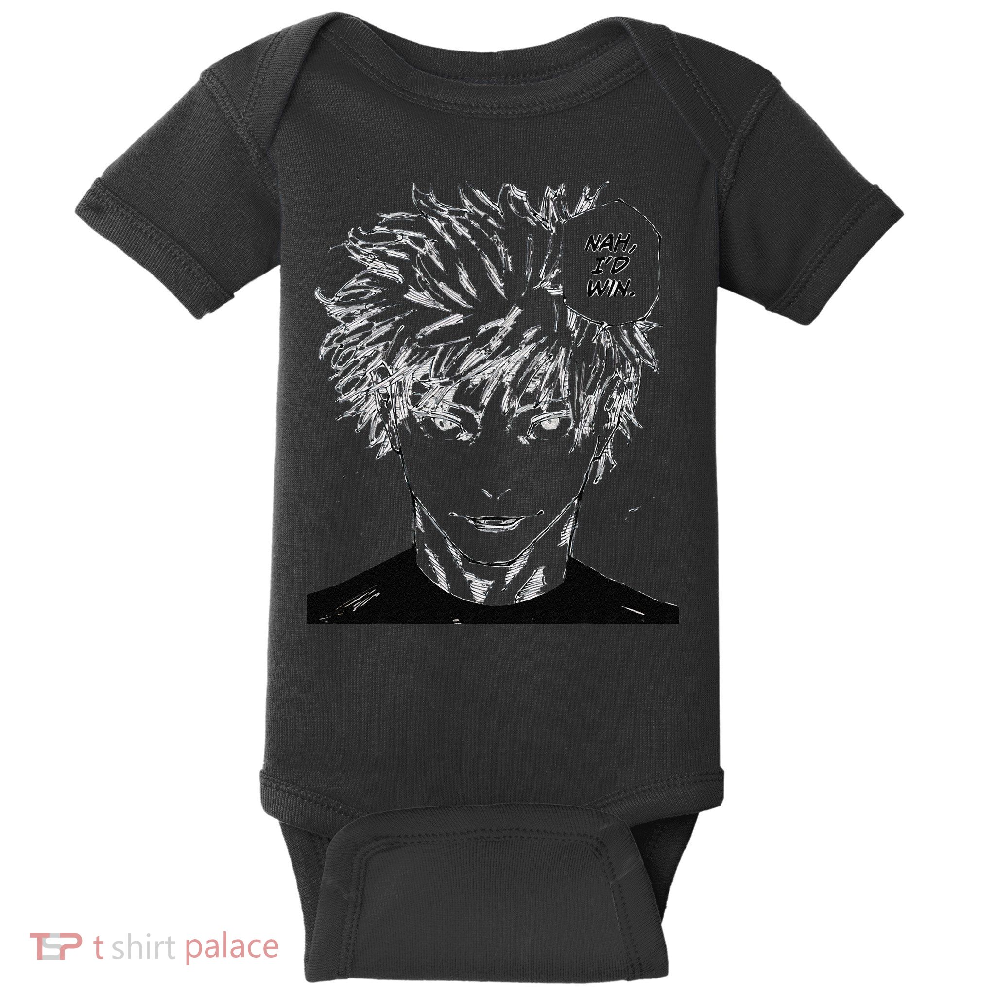 Funny Anime Meme Nah ID Win Reference Gojo Gift Baby Bodysuit