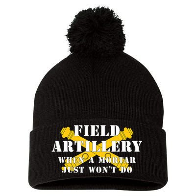 Field Artillery Mortar Won't Do United States Army Veteran Pom Pom 12in Knit Beanie