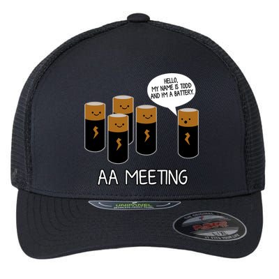 Funny Aa Meeting. Hi! My Name Is Todd And IM A Battery Flexfit Unipanel Trucker Cap