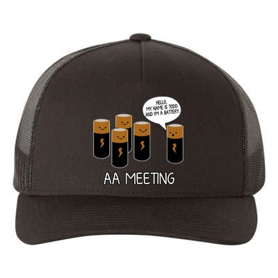 Funny Aa Meeting. Hi! My Name Is Todd And IM A Battery Yupoong Adult 5-Panel Trucker Hat
