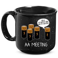 Funny Aa Meeting. Hi! My Name Is Todd And IM A Battery 15oz Campfire Ceramic Mug