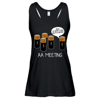 Funny Aa Meeting. Hi! My Name Is Todd And IM A Battery Ladies Essential Flowy Tank