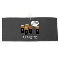 Funny Aa Meeting. Hi! My Name Is Todd And IM A Battery Large Microfiber Waffle Golf Towel