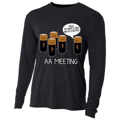 Funny Aa Meeting. Hi! My Name Is Todd And IM A Battery Cooling Performance Long Sleeve Crew