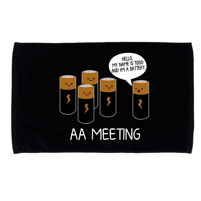 Funny Aa Meeting. Hi! My Name Is Todd And IM A Battery Microfiber Hand Towel
