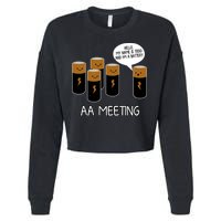 Funny Aa Meeting. Hi! My Name Is Todd And IM A Battery Cropped Pullover Crew
