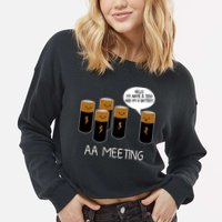 Funny Aa Meeting. Hi! My Name Is Todd And IM A Battery Cropped Pullover Crew