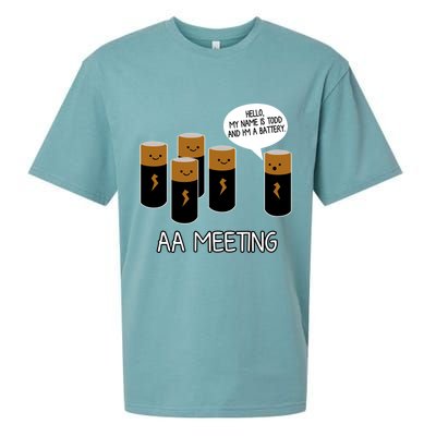 Funny Aa Meeting. Hi! My Name Is Todd And IM A Battery Sueded Cloud Jersey T-Shirt