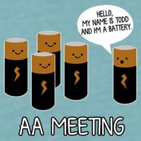Funny Aa Meeting. Hi! My Name Is Todd And IM A Battery Sueded Cloud Jersey T-Shirt