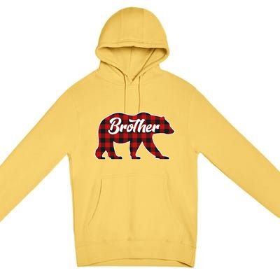 Family Christmas Matching Plaid Brother Bear Premium Pullover Hoodie