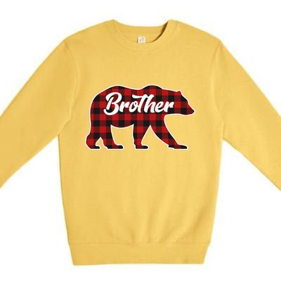 Family Christmas Matching Plaid Brother Bear Premium Crewneck Sweatshirt