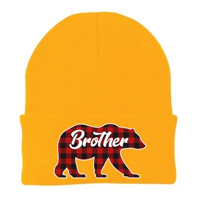 Family Christmas Matching Plaid Brother Bear Knit Cap Winter Beanie