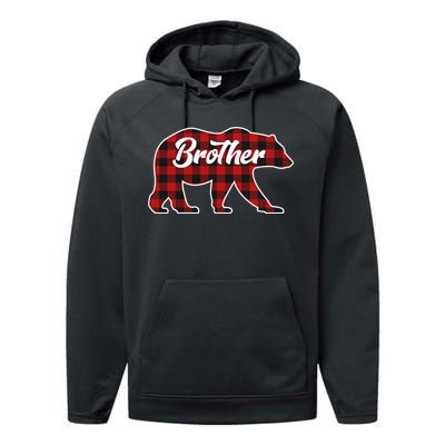 Family Christmas Matching Plaid Brother Bear Performance Fleece Hoodie