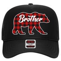 Family Christmas Matching Plaid Brother Bear High Crown Mesh Back Trucker Hat